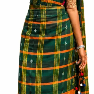 Women's green printed saree for traditional ethnic occasions