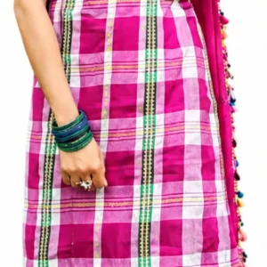 Women's pink printed saree for festive ethnic wear